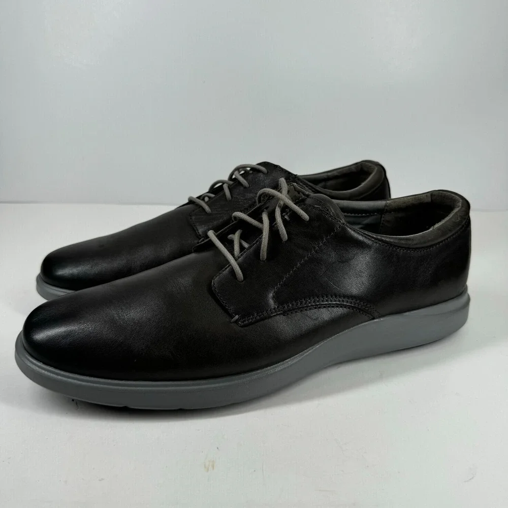 Cole Haan Grand‎ Plus Essex Men's US 12M Magnet Grey Leather Wedge Oxford C28730